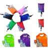 Printed Polyester Storage Bag Fashion Recycled Travel Foldable Reusable Creative Folding Eco-Friendly Shopping Bag Color Random