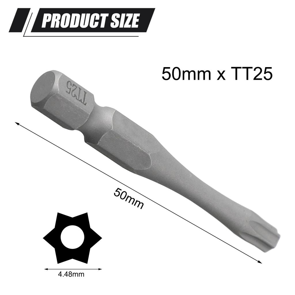 Torx Security Head Screwdriver Bit 1/4 Inch Alloy Steel