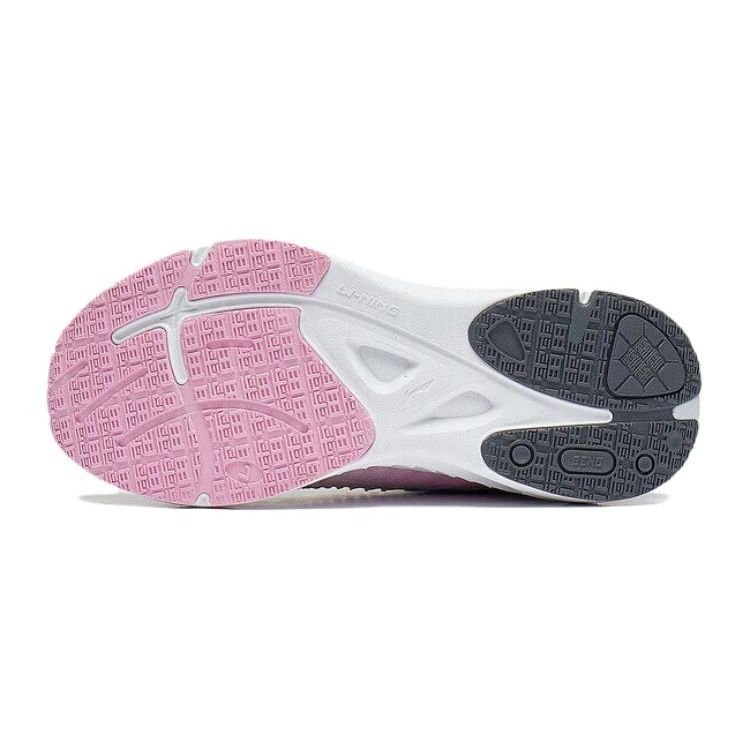 Li Ning Comfortable Versatile Non-Slip Wear-Resistant Kids Running Shoes Kids Running Shoes Antarctic-Gray Peach-Blossom-Pink YKFT072-8