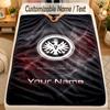 Flannel BlanketEintracht Frankfurt Custom Name Text Personalized Soft Warm Throw Blanket Home Decor Gift
