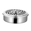 Coil Incense Holder Stainless Steel Fireproof Kick Proof Portable Aromatherapy Round Fly Coil Holder Box with Lid for