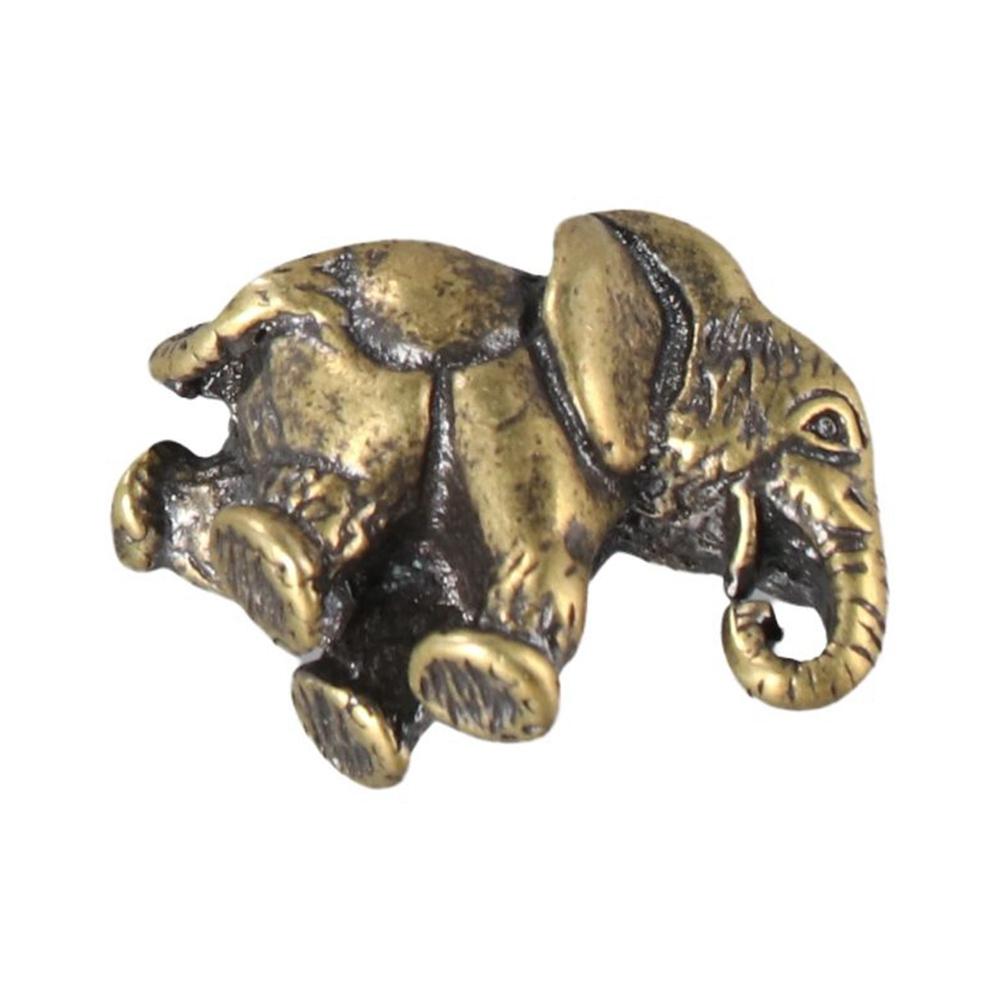 Messing Heimdekoration Handwerk Sammlung Miniaturen Tierstatue Elefantenfiguren Schreibtischornament
