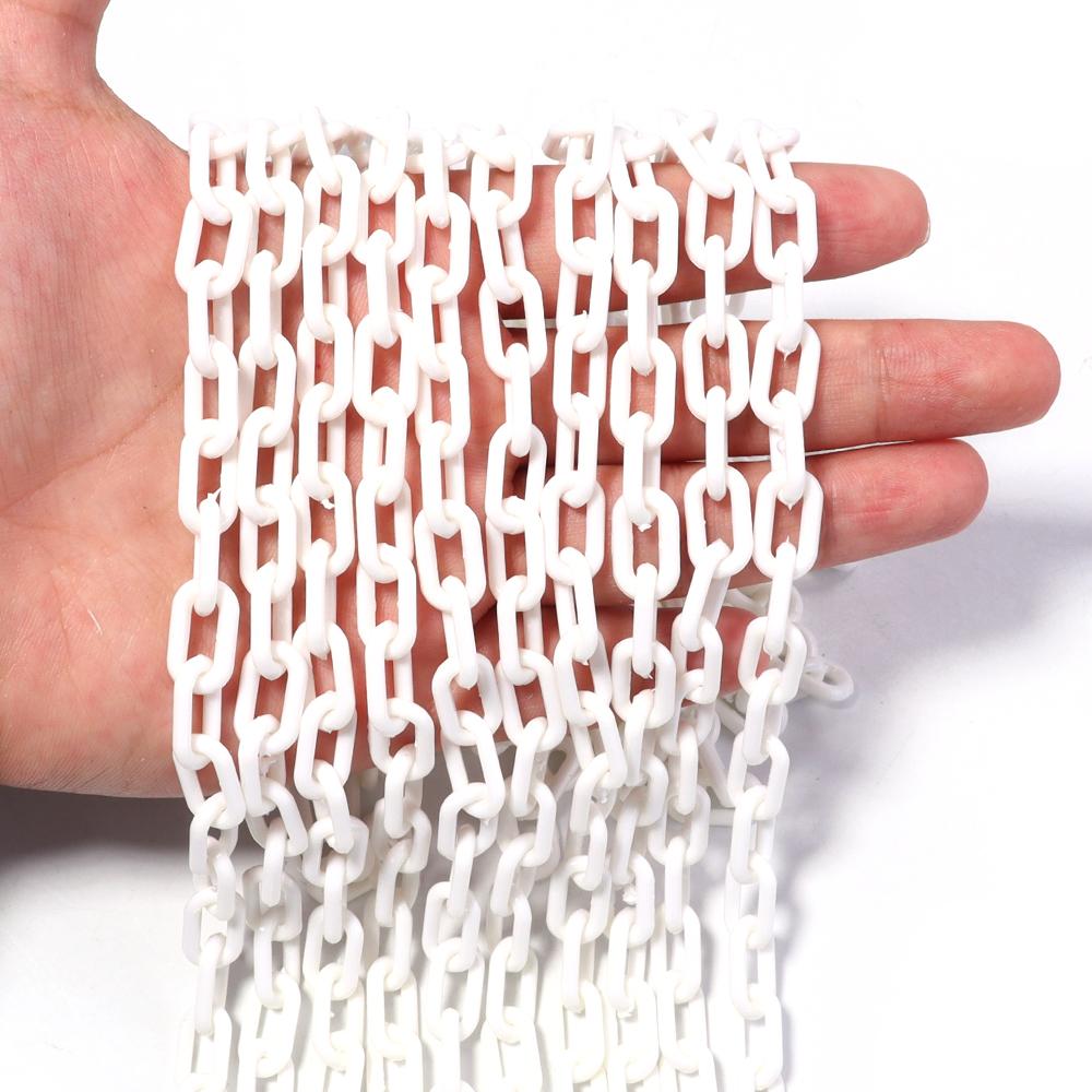 10pcs 50cm Colorful Acrylic Link Chains Extension Chains For Jewelry Making DIY Necklace Bracelet Keychain Bag Chain Accessories