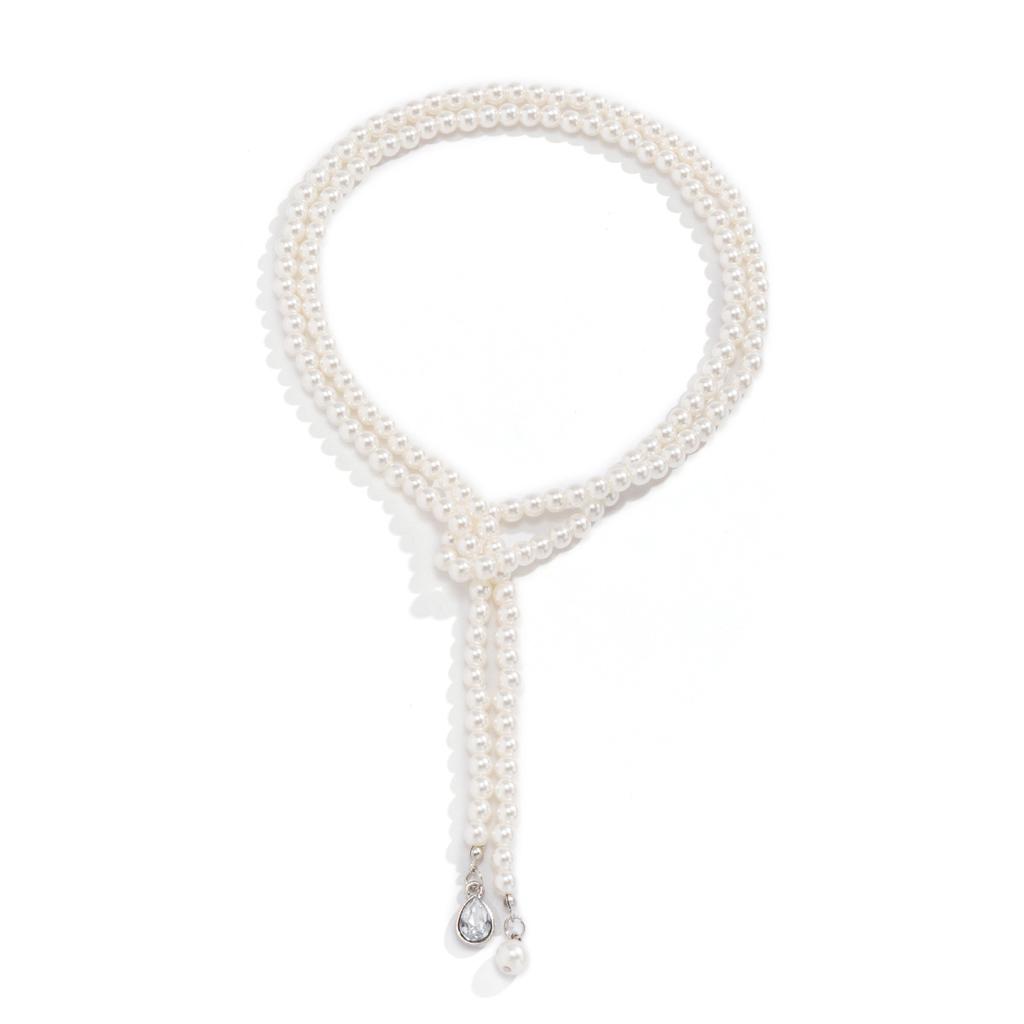 Beads Chain Kpop Pearl Choker Necklace Copper Color Goth Chocker Jewelry On The Neck Pendant For Women Girl Collar