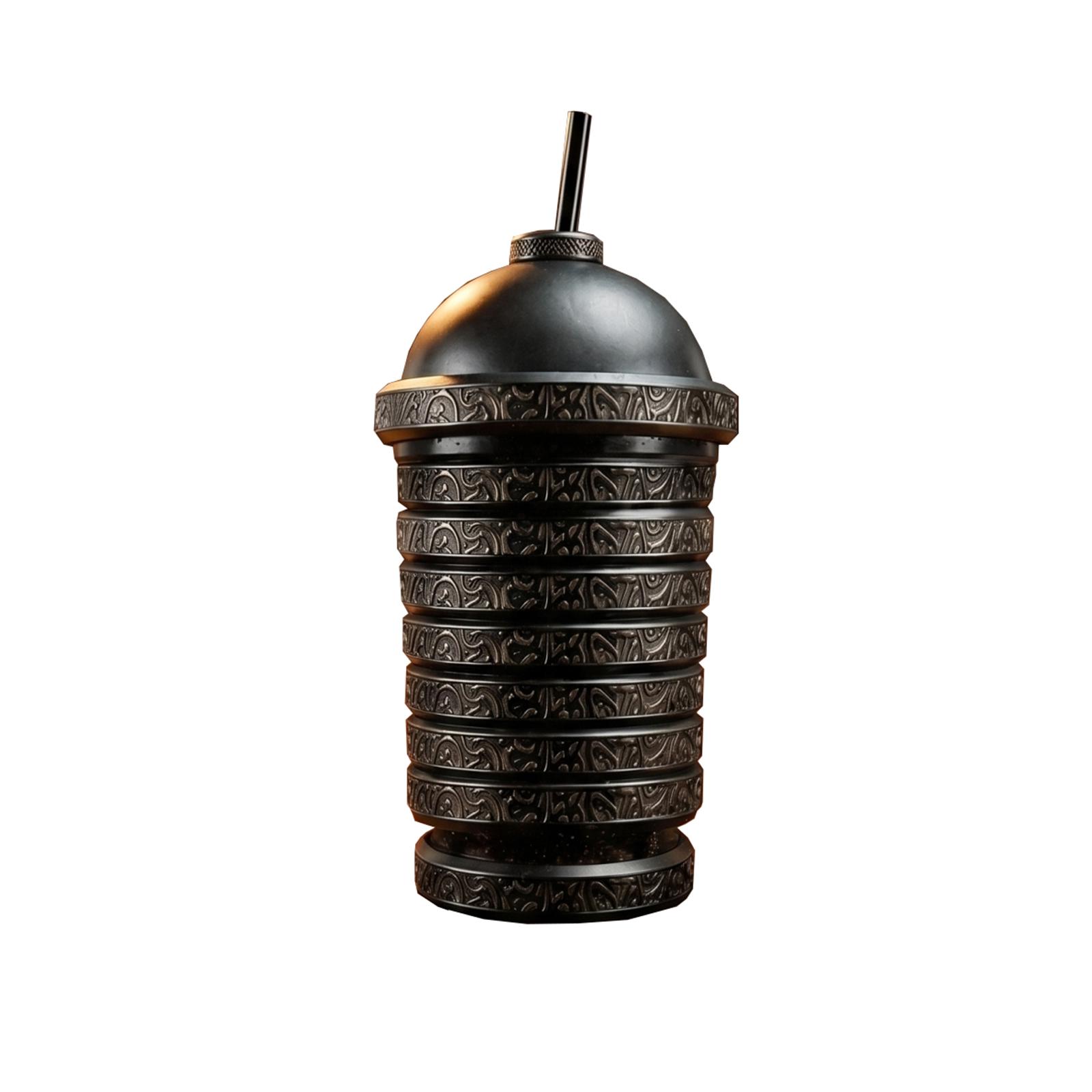 

Reusable Drink Cup with Lid and Straw High Capacity Durable Material Suitable for Cold and Hot Beverages Unique Textured Design One Size