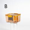 Transparent Square Sealed Fresh-keeping Box Japanese Style Kitchen Grain Storage Tank for Snacks and Dried Fruits