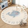 Cartoon Pattern Carpets for Living Room Cream Style Bedroom Decor Round Rug Thicken Plush Crawling Mat Fluffy Soft Lounge Carpet