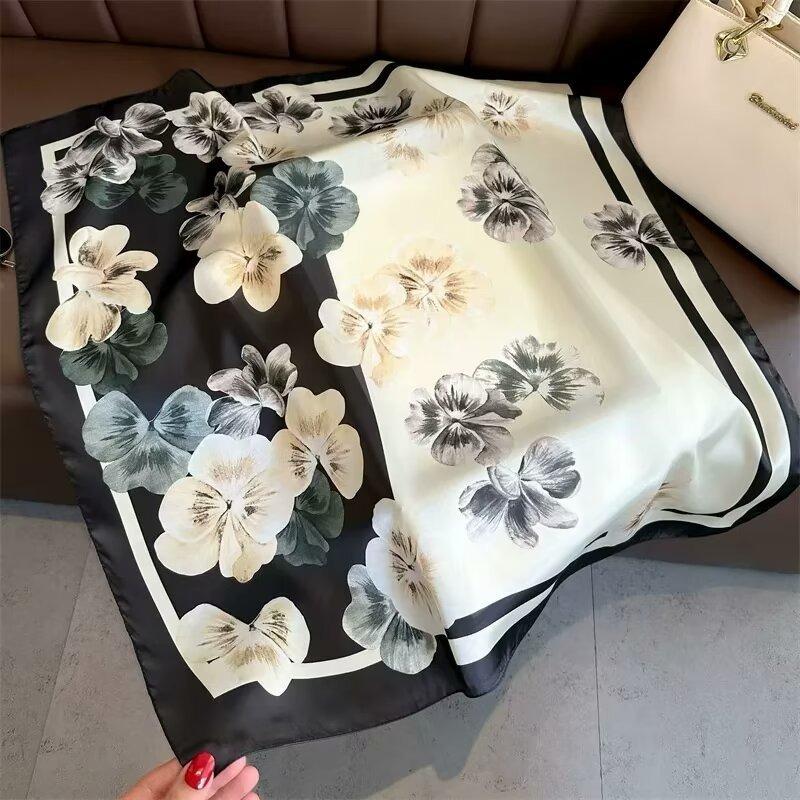70 silk scarf square scarf high sense fashion versatile professional simulation silk small scarf versatile printed women's silk scarf