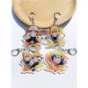 Anime Naruto Acrylic Keychain Accessaries Uzumaki Naruto Cartoon Keyring