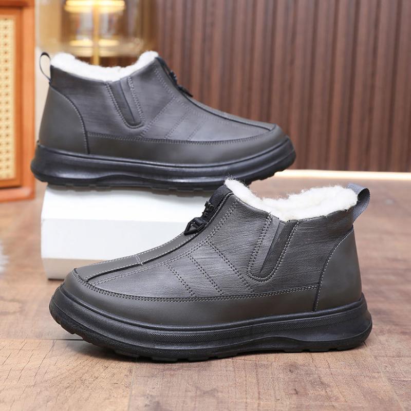

Модные мужские зимние ботинки, зимние новые удобные теплые плюшевые хлопковые ботинки, водонепроницаемые, противоскользящие, уличные, холодные, мужские хлопковые ботинки 39 серый
