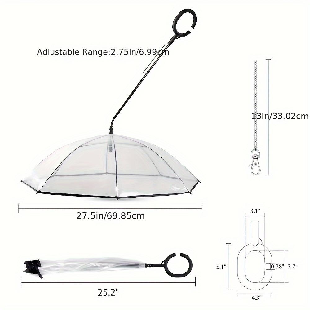 

Discounted Foldable Pet Umbrella with Adjustable Angle And Transparent C-Handle for Dogs M