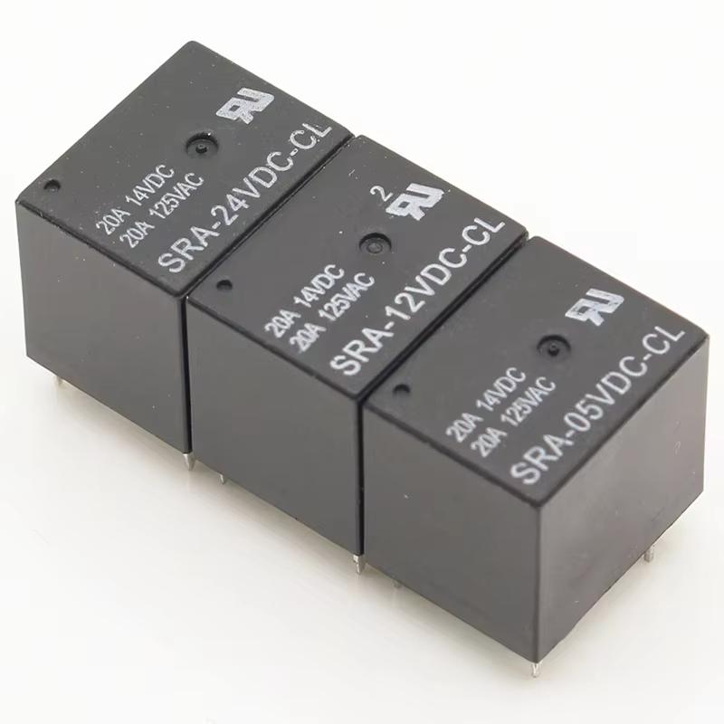 5PCS/lot Power Relays SRA-05VDC-CL SRA-12VDC-CL SRA-24VDC-CL 5V 12V 24V 20A 5PIN Relays 5