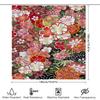Modern Floral Shower Curtain Waterproof Fabric Large Print For Bathroom Decorations.