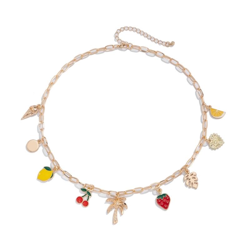 Stylish Gold Crosses Necklace for Women with Seashells Charm Decoration for Beach and Summer Fashion Statement Pieces