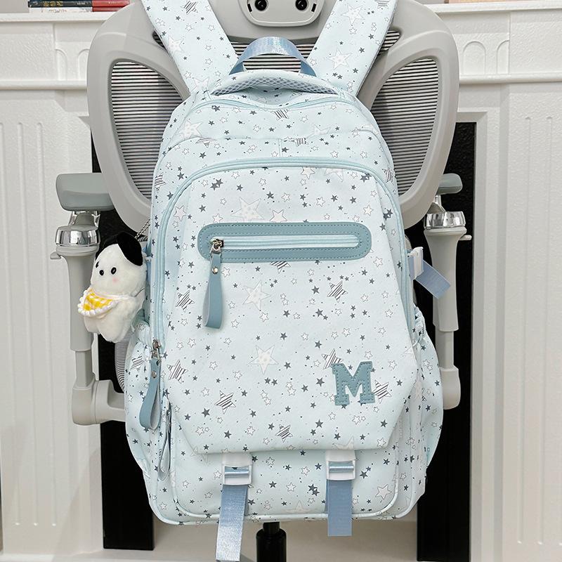 

2025 New Japanese Polka Dot Small Backpack - Cute, Fresh Design for Girls, Perfect for Class and Commute. Without Pendant синій