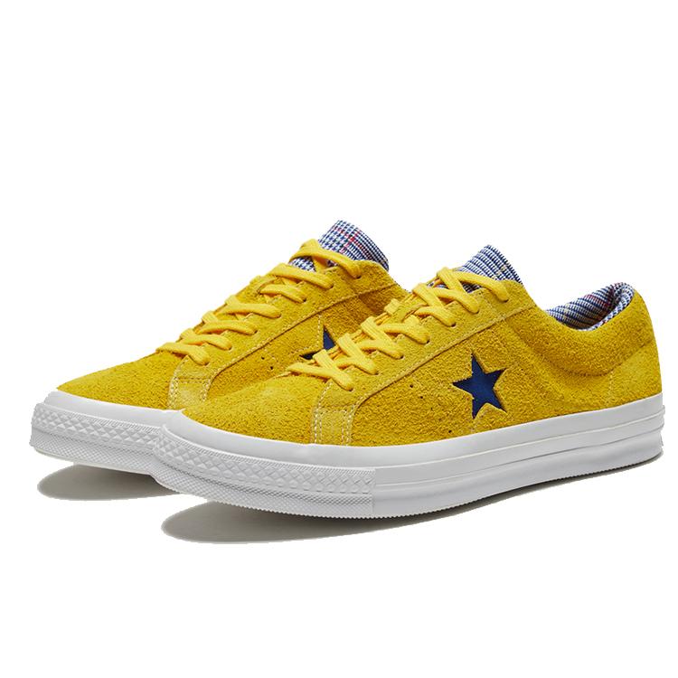 Converse One Star Suede Seasonal Colors Ox 'Amarillo/Rush Blue' 166848C