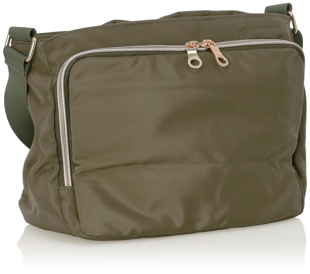 Lightweight shoulder bag for khaki [Ozoc] 10-pocket water-repellent women,