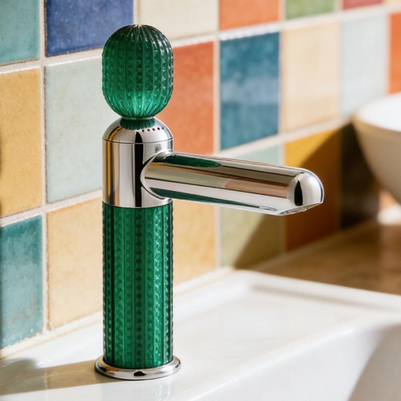 Luxury Crystal-Textured 304 Stainless Steel Faucet with Removable Aerator