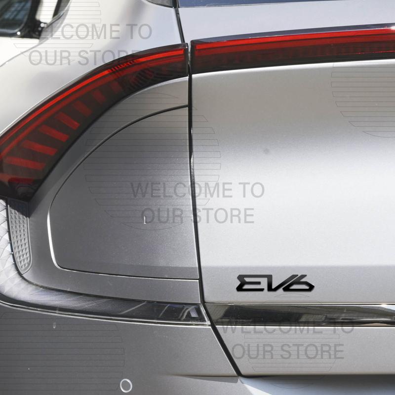 Car Decor Metal For EV6 Kia GT Version Electric SUV Letter Emblem 3D Sticker Accessories Tail Rear Trunk Decals pgncs50