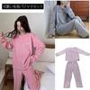 [YUESUO] Room Wear Ladies Flannel Pajamas Pajamas Top and Bottom Set Long Pants Tops Long Sleeve Room Wear Fluffy Pajamas Warm Ladies Fluffy Saint