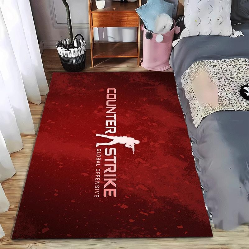 

CSGO game logo printed flannel carpet, non-slip, suitable for bedroom, living room, children s room decoration 40x60cm( 15x23in )