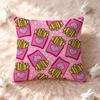 French Fries Cushion Cover Pillow Short Plush Pillow Cute Simple Style For Living Room Bedroom Birthday Gift