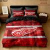 Detroit Wings Pattern Bedding uilt Set uilt Cover Pillowcase Home Decoration Birthday Gift (1 * duvet cover + 2 * pillowcase without core)