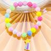 Cute Cartoon Women Bracelet, Beaded Design with Alloy Unicorn, Mermaid and Shell Charm, High Texture Daily Hand Ornaments