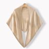 Women's 100% Pure Cashmere Triangle Scarf - Versatile & Casual Solid Color for Autumn/Winter