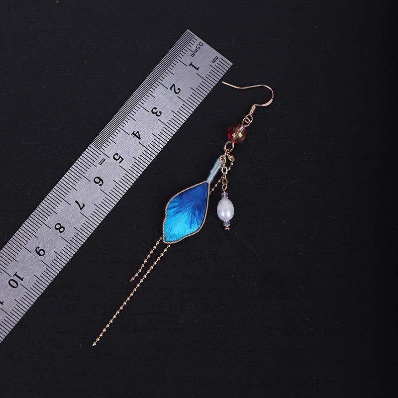 Ronghua Ethnic-style Enamel Dangle Earrings - Retro Chinese Qipao Design