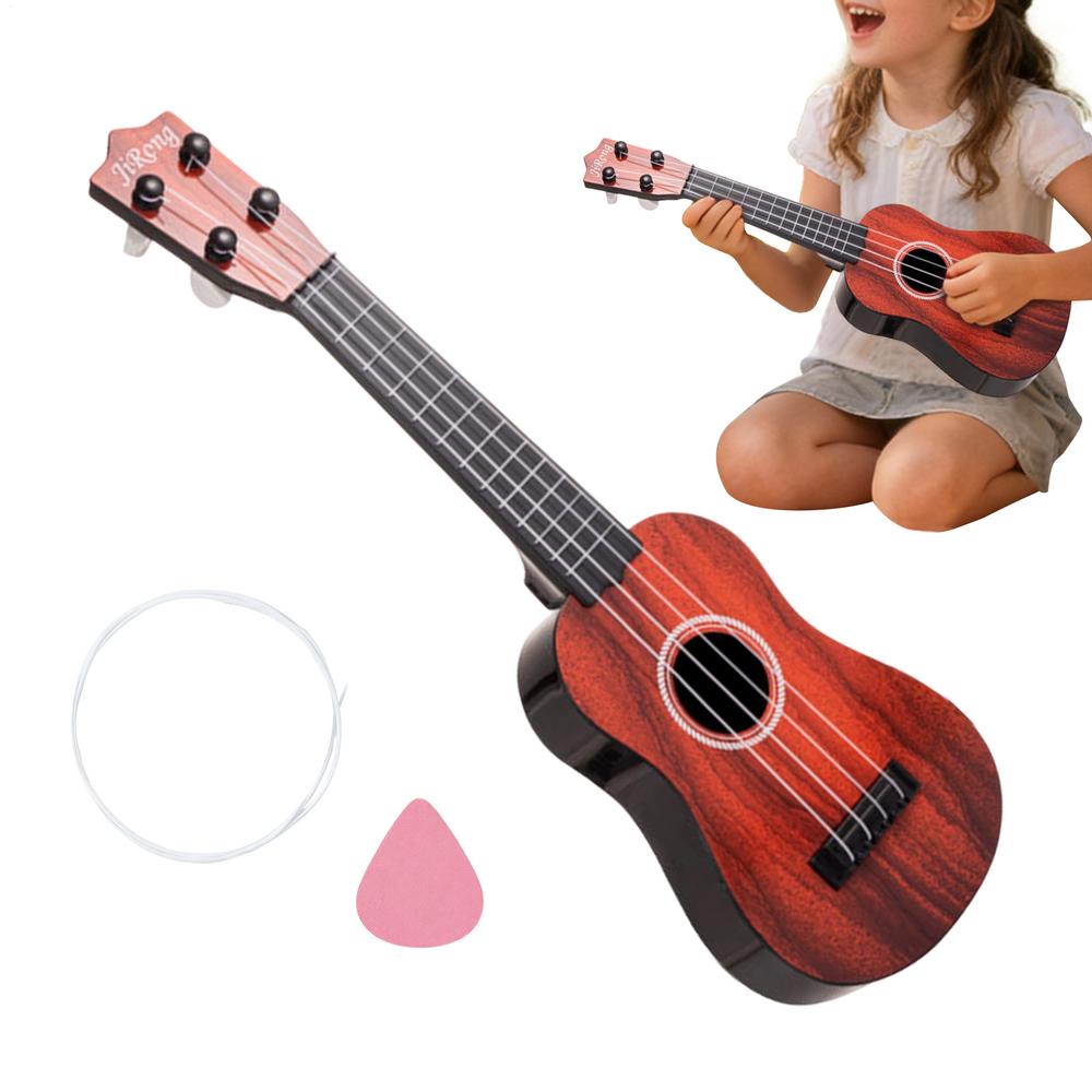 

Ukulele for Kids 17 Inch Educational Toys Plucked String Instrument for Kindergarten Students Classroom School Daycare Boys красный