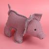 Pet Soft Canvas Fill Cotton Red Pig Shape Teeth Grinding Molar Chewing Biting Interactive Training Toy for Dogs