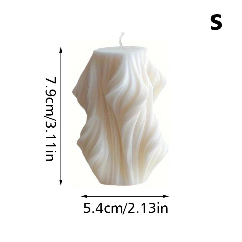 

1шт белая ароматическая свеча в скандинавском стиле современное геометрическое свадебное украшение вращающаяся волна элегантная S