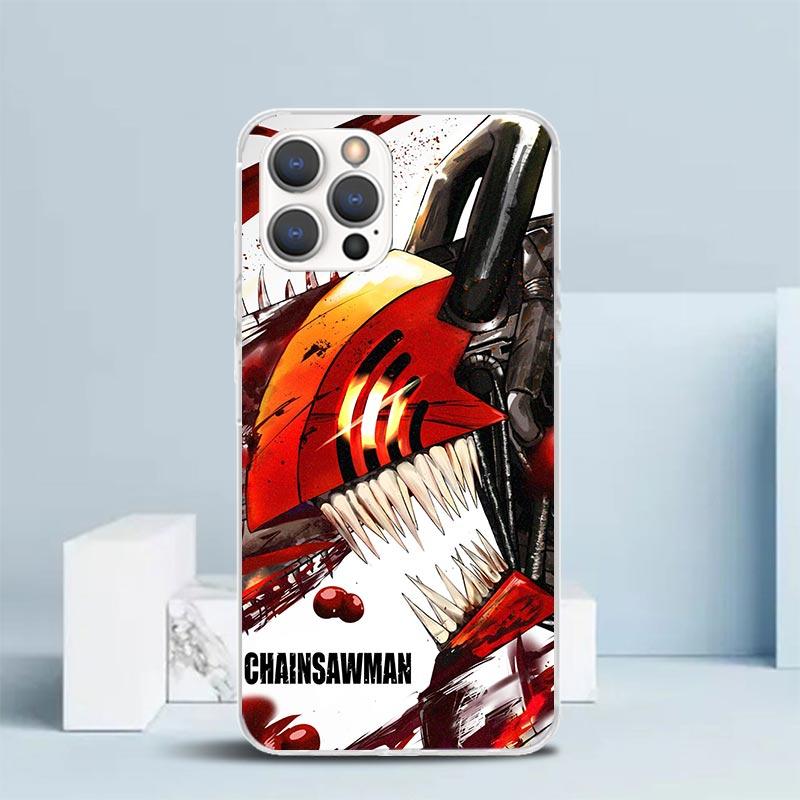 

C-Chainsaw Mans Denji Soft Cover for iPhone 16 17 Air 15 14 Pro Max 16E Phone Case 13 Mini 12 11 7 SE 8 Print Pattern Fit Cases iPhone 15 Plus