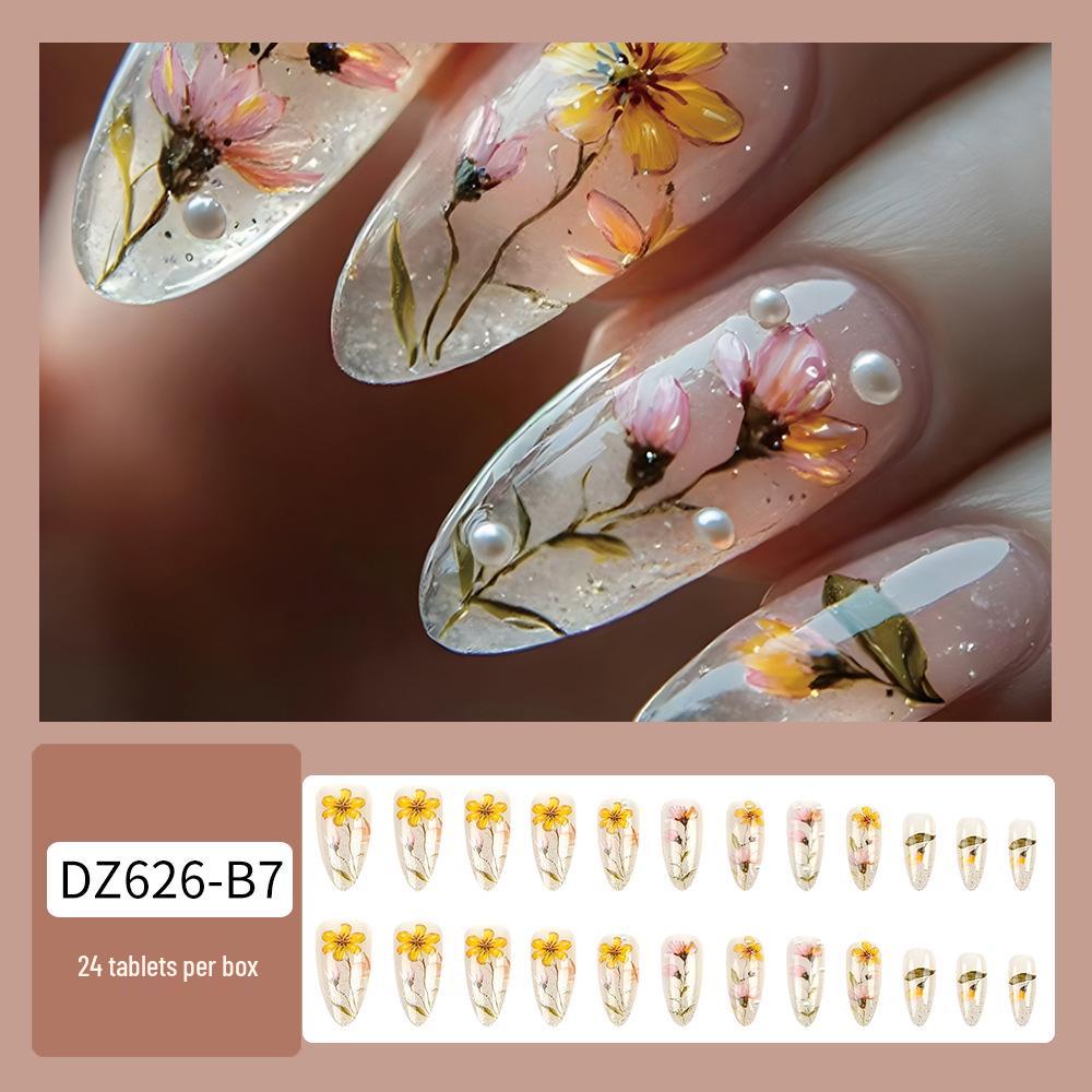 French Rhinestone Handmade Press-On Nail Tips