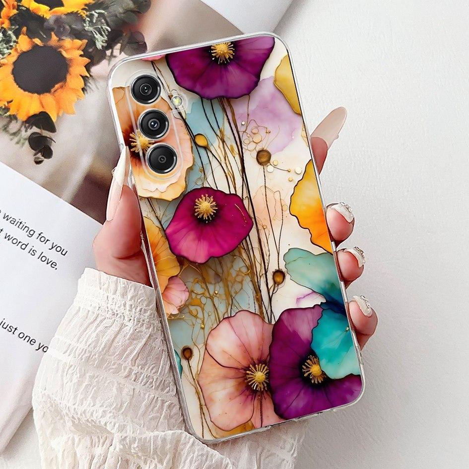 For Samsung Galaxy M34 M54 5G Case Luxury Painted Soft Slim Silicone TPU Back Cover on Samsung M14 SM-M145F M 14 GalaxyM14 Funda
