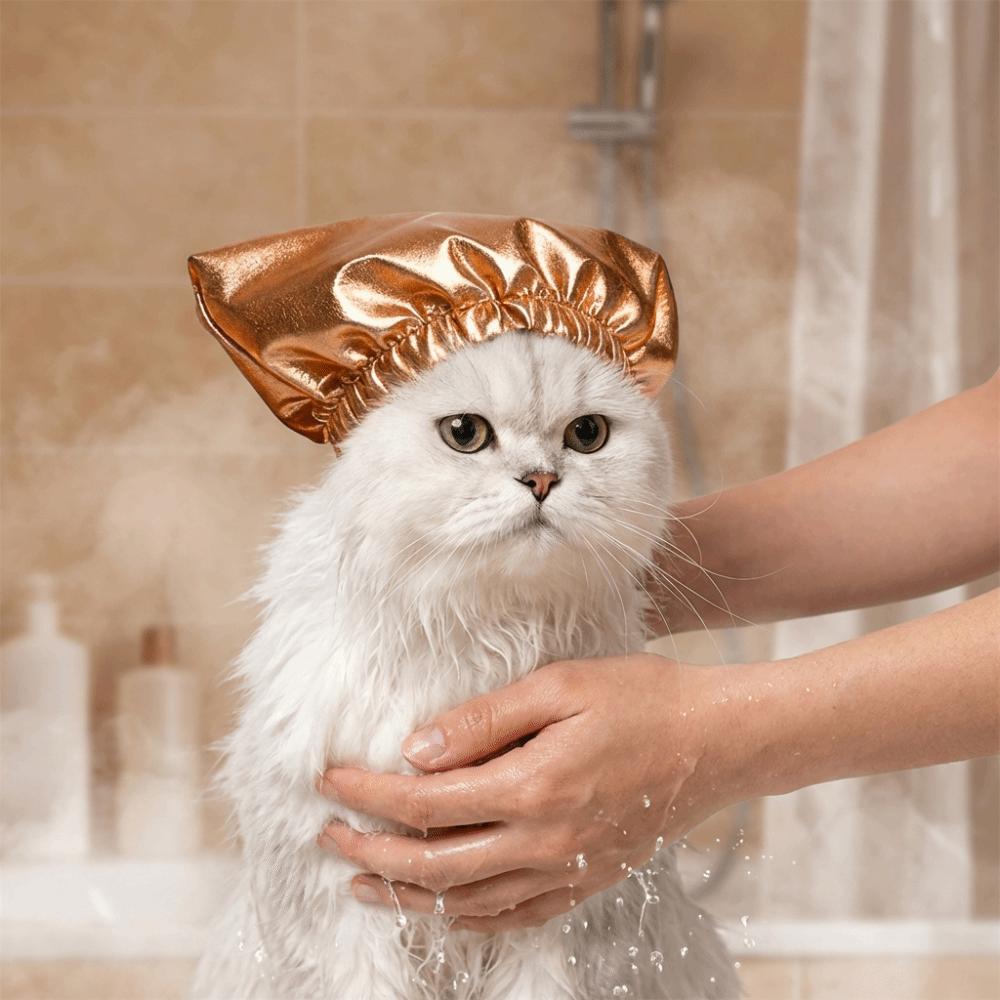 Wiederverwendbare Haustier-Bade-Ohrenschützer Bequeme Hundebadehaube Weiche Katzen-Duschhaube Tier-Spa
