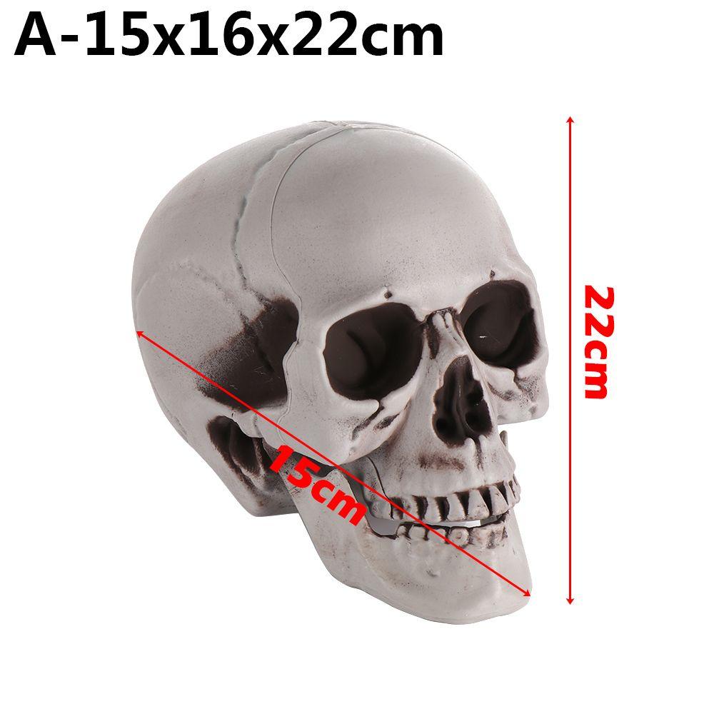 1PC Halloween Style All Size Human Skull Head Skeleton Photo Prop Home Party Decoration Game Supplies Hanging Decor High Quality