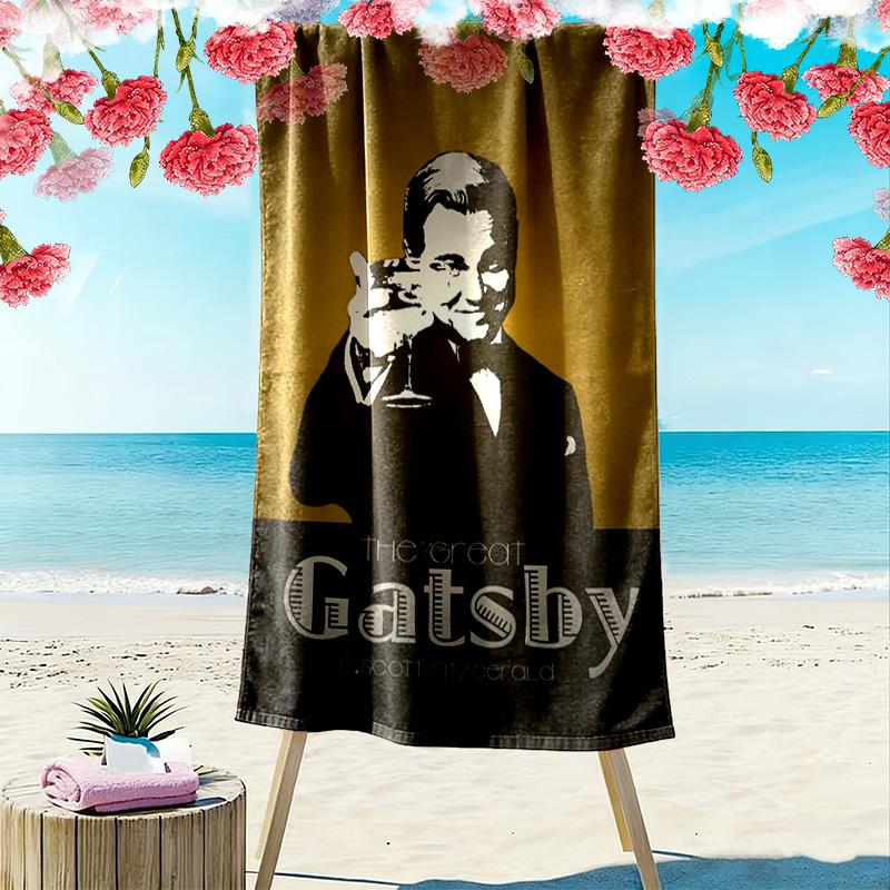 Echoes Gatsby's Glamour Beach Towel Beach Towel for Vacation Photos Beach Swim Absorbent Bath Towel Outdoor Pool Towel Fashion Comfort Beach Towel