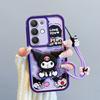 KEYSION Shockproof Case for Realme C85 5G with Lanyard Soft Silicone Cute 3D Cartoon Doll Phone Back Cover for Realme C85