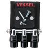 VESSEL Quick Catcher Triple Holder with Magnet, Black, QB-10MB3K