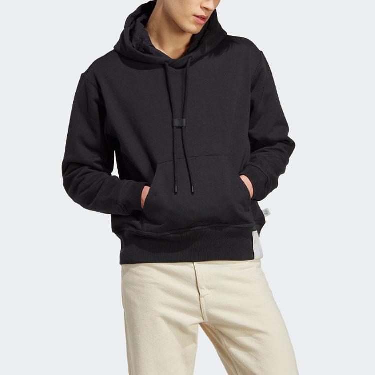 adidas Lounge Heavy French Terry Hoodie Unisex Hoodies Black IC4084
