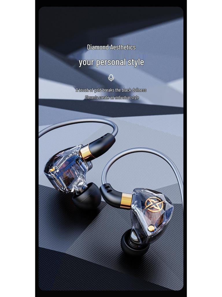New Stereo Over-Ear Wired Headphones with Live Singing and Reverb Monitoring for K-Song Recording