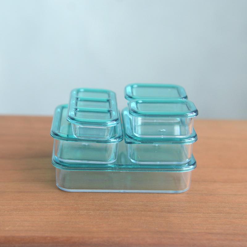 1/6 Dollhouse Mini Kitchen Storage Box Models Set Vegetable Preparation Fresh Keeping Lunch Box Tableware Decor