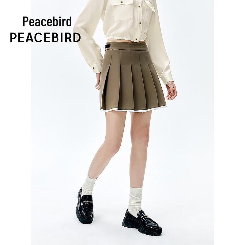 Peacebird Women's Fashion Pleated Short Skirt