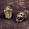 Retro Carved Copper Skull Charm Paracord Pendant Ornament For Handmade Craft Costume Decoration Jewelry Making Sewing