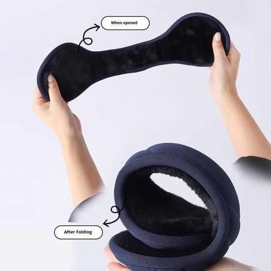 Earmuffs Faux Rabbit Fur Soft Warm Winter Ear Muffs Foldable Lining Windproof Cold Earflap Design Thick