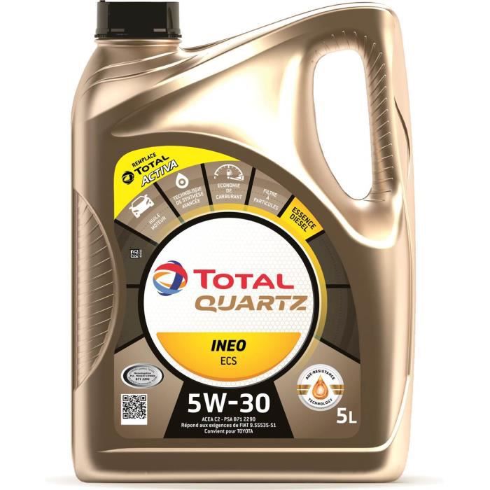 TOTALENERGIES HUILE ESSENCE &amp; DIESEL MOTEUR 5L QUARTZ INEO ECS 5W30