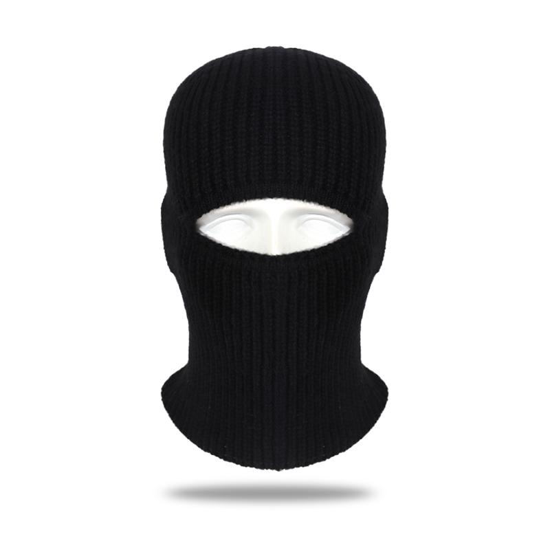 Two Use Winter Knitted Hat Balaclava Woolen Hat Solid Color Retro Hat Cold Weather Hiking, Skiing, Cycling Retro Hat Unisex