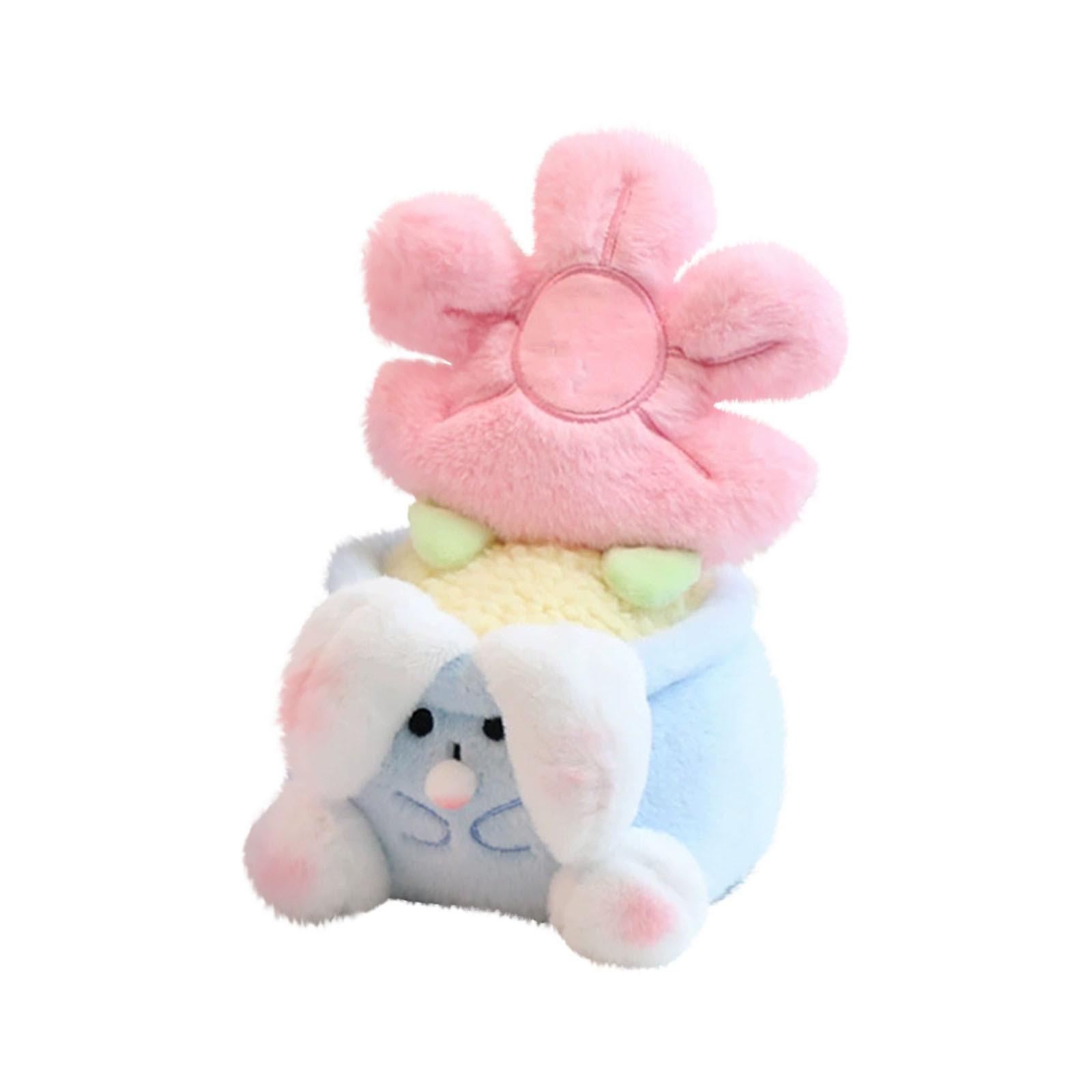 

Милый мультфильм горшечный растительный орнамент плюшевая игрушка кукла настольное украшение цветок кукла девочка подарок, милый орнамент, дети, пара кукол подарки, 1 шт One Size синий